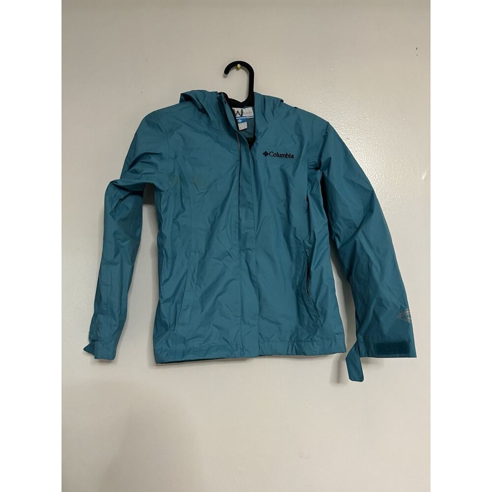 Columbia Omni Tech Hooded Rain Jacket Toddler Boys Blue Size Small